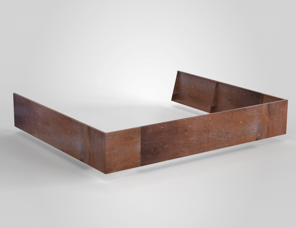 mur de soutènement corten pour jardin